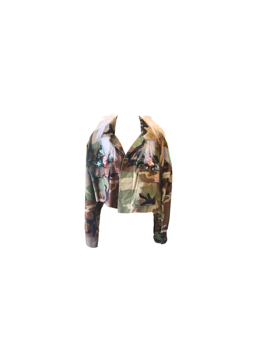 Cropped Camo Jacket